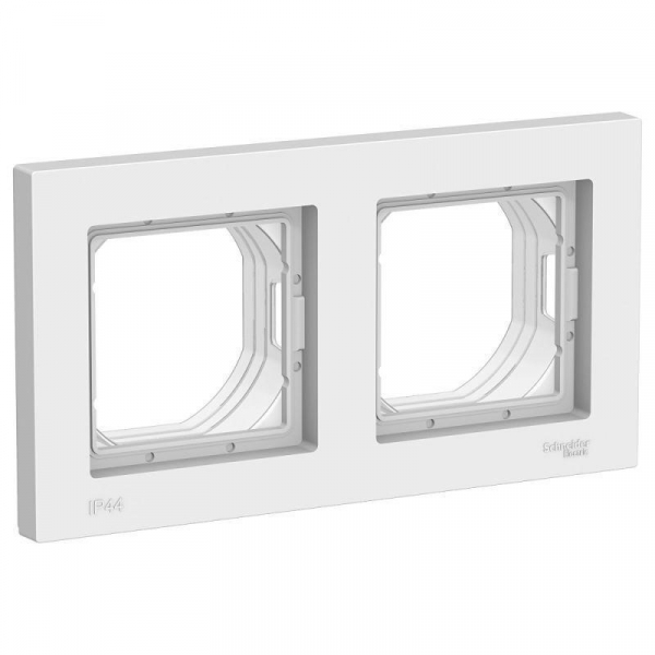 Рамка 2-постовая Systeme Electric AtlasDesign Aqua белая ATN440102 Рамка 2-постовая Systeme Electric AtlasDesign Aqua белая ATN440102
