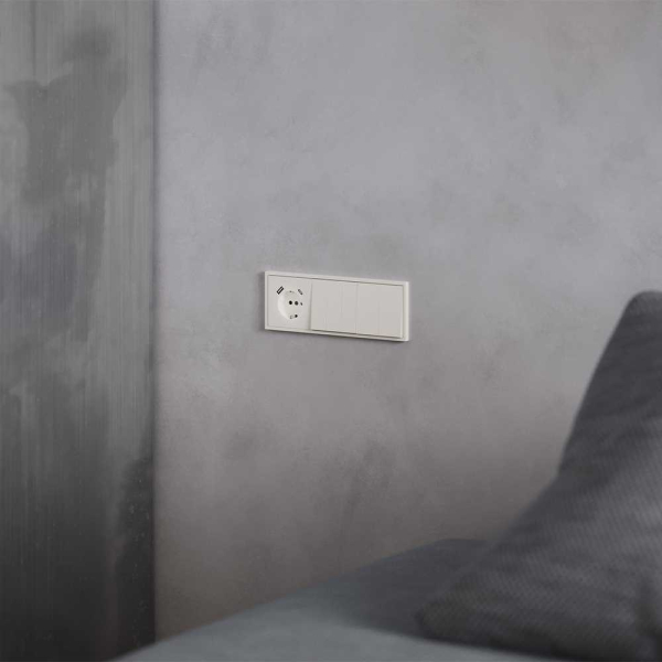 Клавиши для выключателя/переключателя двухклавишного, S70 (хлопок) Voltum VLS000313