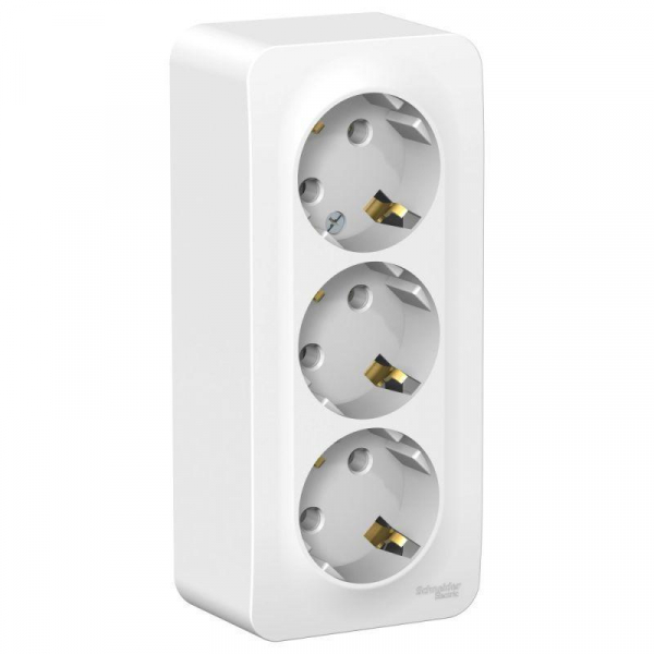 Розетка тройная 2К+3 Systeme Electric Blanca 16A 250V белая BLNRA010311 Розетка тройная 2К+3 Systeme Electric Blanca 16A 250V белая BLNRA010311