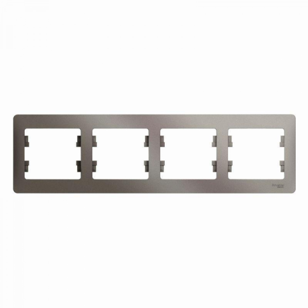 Рамка 4-постовая Systeme Electric Glossa платина GSL001204 Рамка 4-постовая Systeme Electric Glossa платина GSL001204