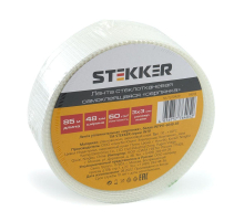 Лента уплотнительная 'серпянка' Stekker 60 г/м2*48 мм, 85 м, белая INTP11-6048-85 39913