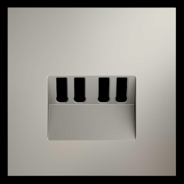 Накладка для розетки акустической 4-местной , S70 (кашемир) Voltum VLS001503