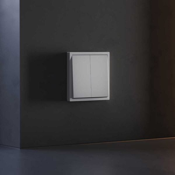 Клавиши для выключателя/переключателя двухклавишного, S70 (серый) Voltum VLS000316