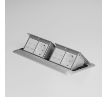 Выдвижной розеточный блок на 8 модулей Werkel серебряный W8078065 4690389211737