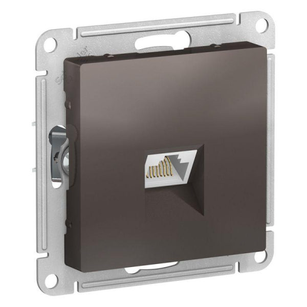 Розетка компьютерная RJ45 Systeme Electric AtlasDesign 5e кат UTP мокко ATN000683