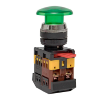 Кнопка AELA-22 зеленая с подсветкой NO+NC 380В Грибок EKF PROxima pbn-aela-1g-380