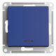 Выключатель одноклавишный Systeme Electric AtlasDesign 10A 250V с подсветкой аквамарин ATN001113