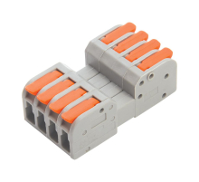 Клемма монтажная компактная STEKKER для подключения фазных проводников 4 контактные группы, LD221-424