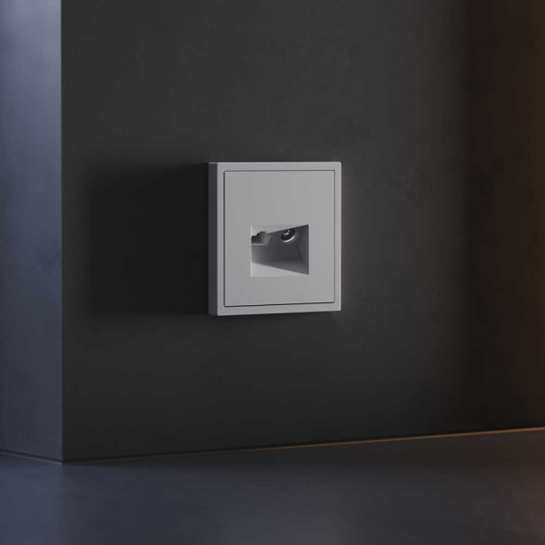 Накладка для розетки TV+RJ45 кат. 6, S70 (серый) Voltum VLS002716