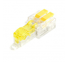 Зажим прокалывающий ответвительный 1,5-2,5 мм2 c ответвительной клеммой LD219 на 2 выход, прозрачный/желтый (упаковка 10 шт) LD503-2-25