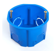 Подрозетник 68*45мм STEKKER EBX20-01-2 для сплошных стен, синий (без инд. стикера)