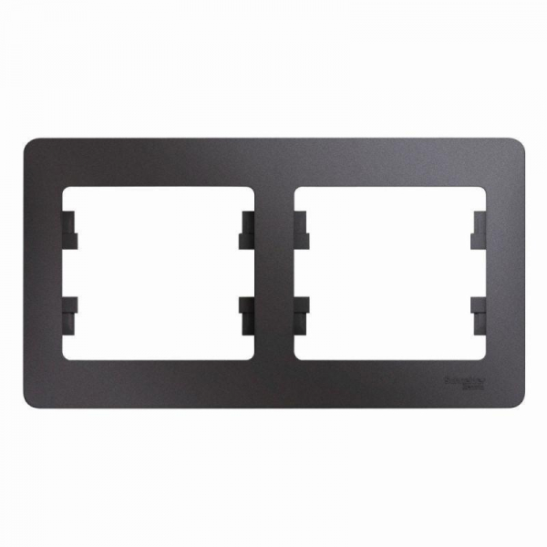 Рамка 2-постовая Systeme Electric Glossa графит GSL001302 Рамка 2-постовая Systeme Electric Glossa графит GSL001302