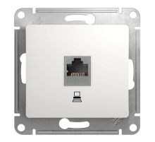 Розетка компьютерная RJ45 Systeme Electric Glossa 5e кат UTP белая GSL000181K