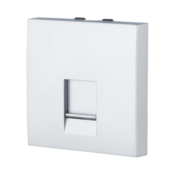 Накладка LK Studio для розетки телефонной, компьютерной RJ,45х45мм (серебристый металлик) LK45 853203-1