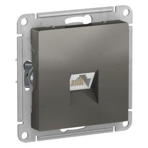Розетка компьютерная RJ45 Systeme Electric AtlasDesign 5e кат UTP сталь ATN000983