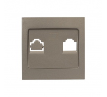 Валенсия лицевая панель розетки RJ-45 1-местная кашемир EKF PROxima ESK01-L-035-40