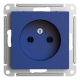 Розетка 2К Systeme Electric AtlasDesign 16A 250V аквамарин ATN001141
