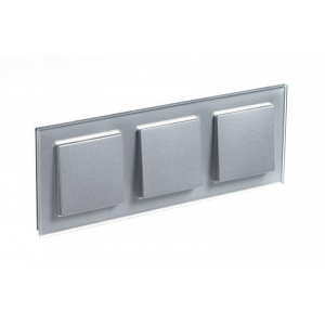 Рамка 3-постовая Systeme Electric AtlasDesign Nature алюминий ATN320303