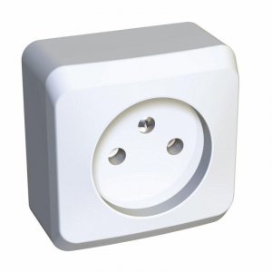 Розетка 2К Systeme Electric Этюд 16A 250V со шторками белая PA16-002B