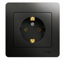 Розетка 2К+З Systeme Electric Glossa 16A 250V антрацит GSL000742