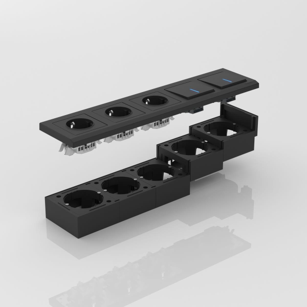 Коробка для накладного монтажа Werkel черный W8000008 4690389170850