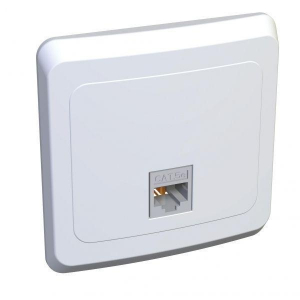 Розетка компьютерная RJ45 Systeme Electric Этюд 5e кат UTP белая KOMC-001B