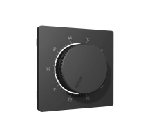 Лицевая панель терморегулятора теплого пола механического, Графит мягкое касание, ALFA Quant Ambrella Volt AP9057