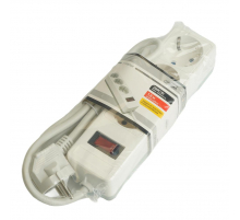 Сетевой фильтр 3-местный с/з STEKKER HM20-31-02 3x1мм2, 1,8 м, серия Optima, белый