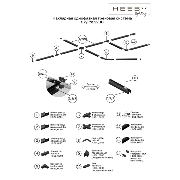 Закладной профиль Hesby Lighting Skylite HSBL_0192