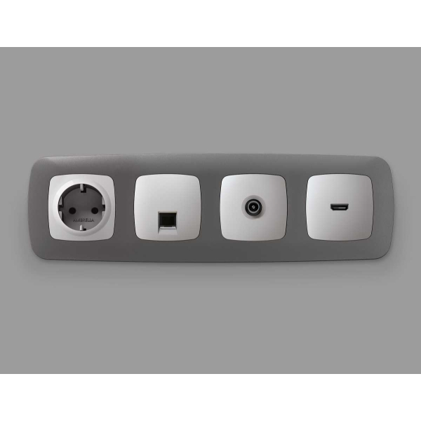 Лицевая панель ТВ-розетки AMBRELLA VOLT OP4130