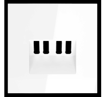 Накладка для розетки акустической 4-местной , S70 (белый глянцевый) Voltum VLS001501