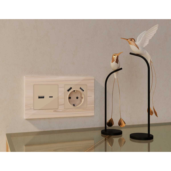 Лицевая панель розетки AMBRELLA VOLT AP3090