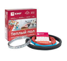 Теплый пол (нагревательный кабель) 1200Вт 80 м 8,0 м2 EKF nk-1200