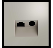 Накладка для розетки TV+RJ45 кат. 6, S70 (кашемир) Voltum VLS002703