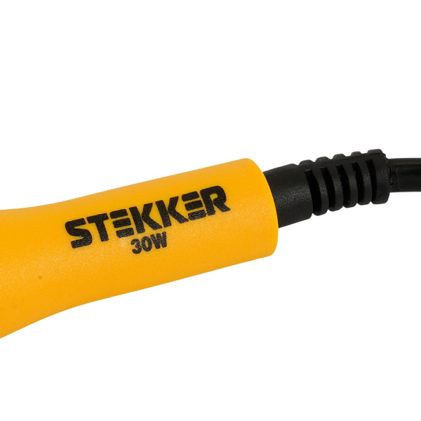 Паяльник 30W с кнопкой вкл., нихромовый нагреватель, долговечное жало, 230В PLE201- 30 49799