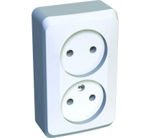 Розетка двойная 2К Systeme Electric Этюд 16A 250V белая PA16-005B