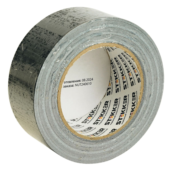 Армированная клейкая лента Stekker INTP4-02148-40 0,21*48 мм, 40м, на тканевой основе, черный 50083