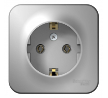 Розетка 2К+З Systeme Electric Blanca 16A 250V алюминий BLNRA010113