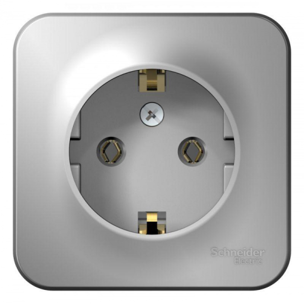 Розетка 2К+З Systeme Electric Blanca 16A 250V алюминий BLNRA010113 Розетка 2К+З Systeme Electric Blanca 16A 250V алюминий BLNRA010113