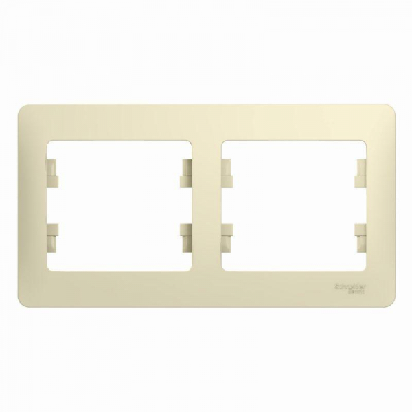 Рамка 2-постовая Systeme Electric Glossa бежевая GSL000202 Рамка 2-постовая Systeme Electric Glossa бежевая GSL000202