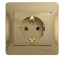 Розетка 2К+З Systeme Electric Glossa 16A 250V титан GSL000442