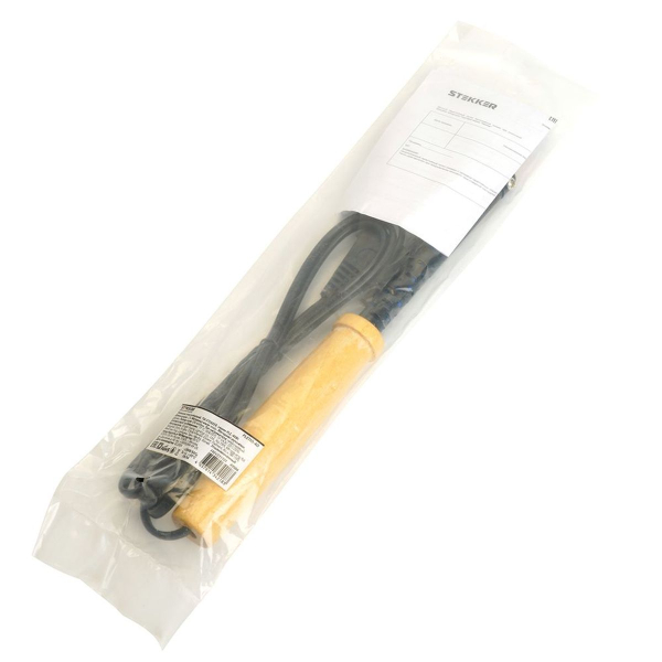 Паяльник с деревянной ручкой 40W, нихромовый нагреватель, долговечное жало, 230В, Stekker PLE110-40 49984