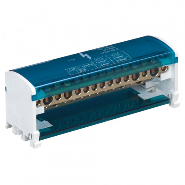 Шины на DIN-рейку в корпусе (кросс-модуль) 2х15 L+PEN LD505-215 Шины на DIN-рейку в корпусе (кросс-модуль) 2х15 L+PEN LD505-215