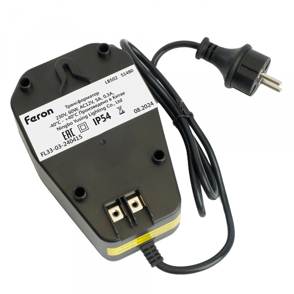 Трансформатор LB502 вход 230V выход AC12V 60W Трансформатор LB502 вход 230V выход AC12V 60W