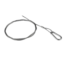 Трос стальной с карабином 10 м (2 мм) EKF trk-10