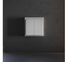 Клавиши для выключателя/переключателя двухклавишного с подсветкой, S70 (серый) Voltum VLS000416