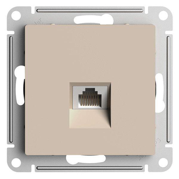 Розетка компьютерная RJ45 Systeme Schneider AtlasDesign кат. 5Е песочный ATN001283