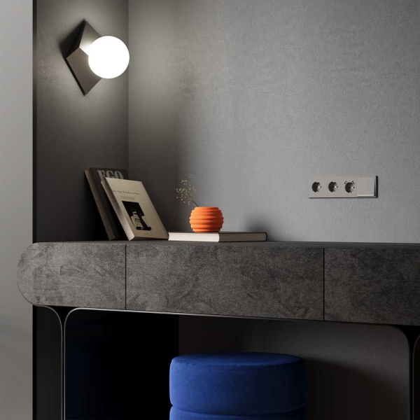 Клавиша для выключателя/переключателя одноклавишного с подсветкой, S70 (капучино) Voltum VLS000214