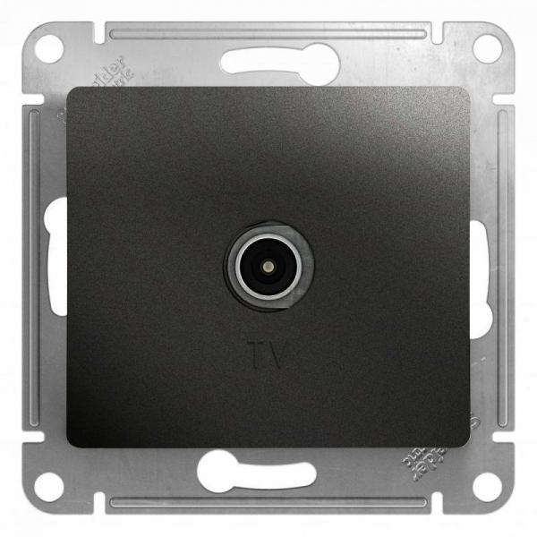 ТВ-розетка Systeme Electric Glossa антрацит GSL000793 ТВ-розетка Systeme Electric Glossa антрацит GSL000793