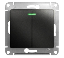 Выключатель двухклавишный Systeme Electric Glossa 10A 250V с подсветкой антрацит GSL000753 Выключатель двухклавишный Systeme Electric Glossa 10A 250V с подсветкой антрацит GSL000753